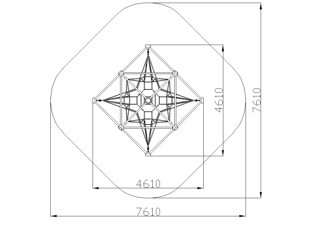 Канатная конструкция «Серпинский» d=4490